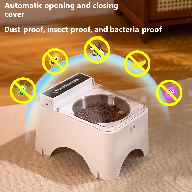 Smart Cat Feeder Automatic Lid Opens Closes