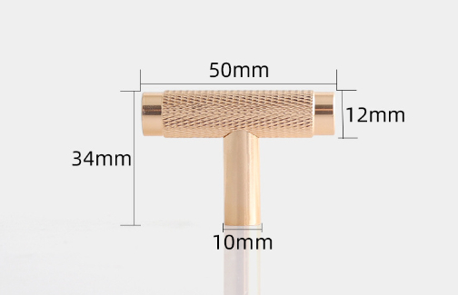 Round Rod Knurling Carved Aluminum Alloy Drawer Handle