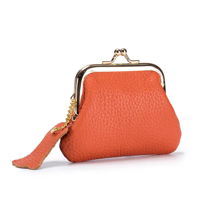 Women's Genuine Leather Small Retro Coin Purse Orange - Shop at LoveMi