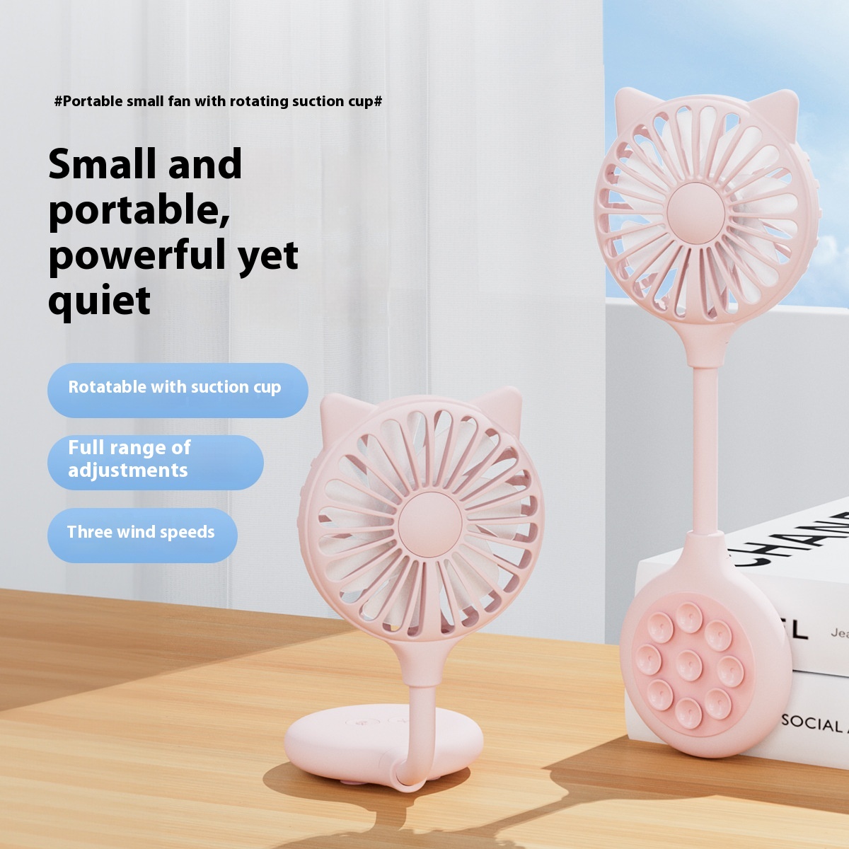 Outdoor Household Suction Cup USB Desktop Mini Little Fan