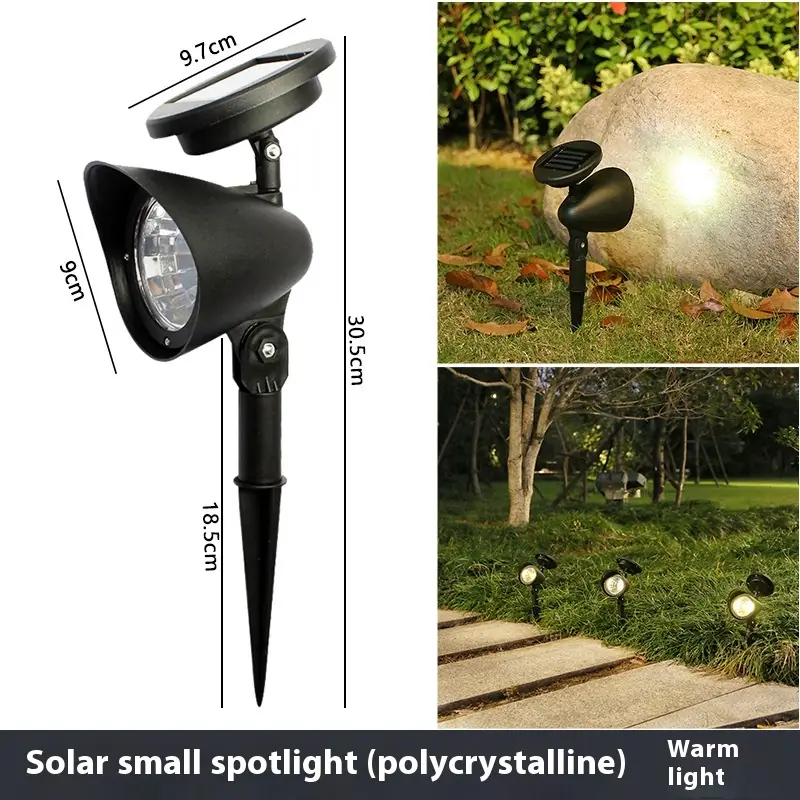 Solar Lawn Spotlights 4LED Courtyard Outdoor Waterproof Landscape Lighting Decorative Lamp