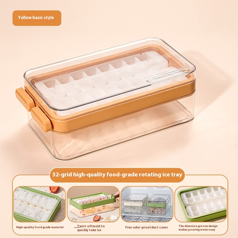 DIY Large Capacity One-click Flip Ice Tray Home Ice Box