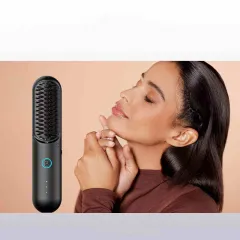 Lite Wireless Straight Comb Anion Portable Fluffy Anti-scald Straight - Classic Black - View 1