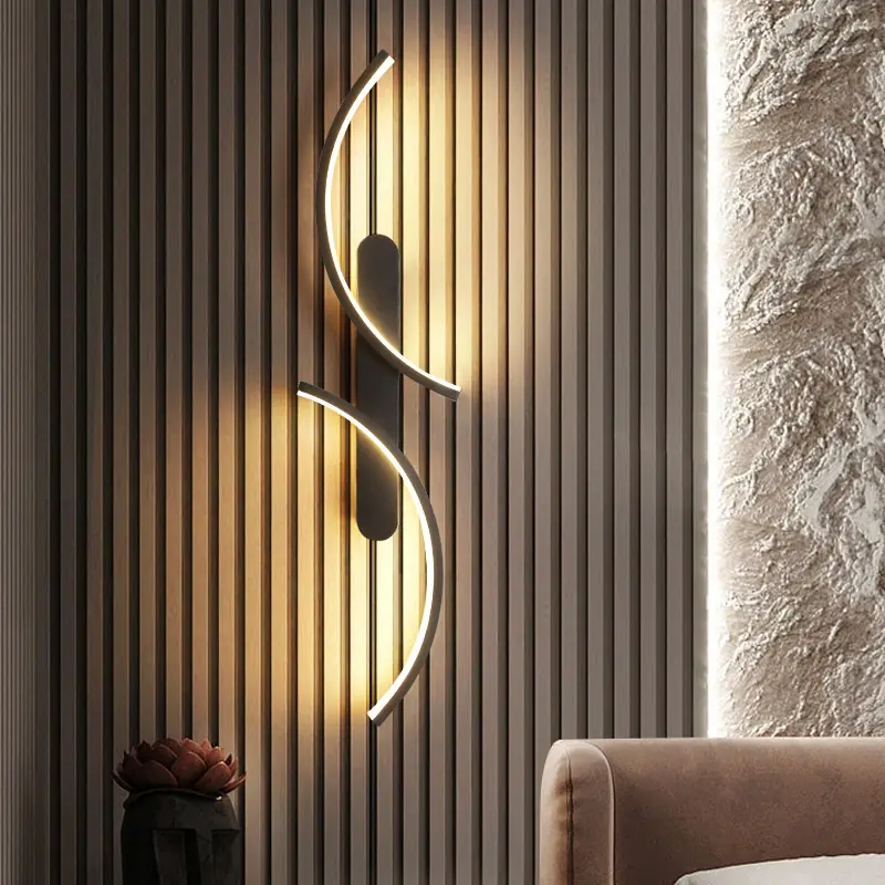 Minimalist Creative Line Wall Lamp Living Room
