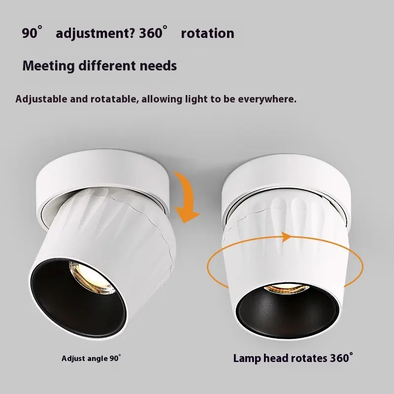 Surface Mounted Spotlight Adjustable Angle Led Ceiling