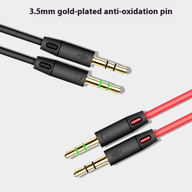 One Divided Into Two Adapter Desktop Computer Headset Audio Cable