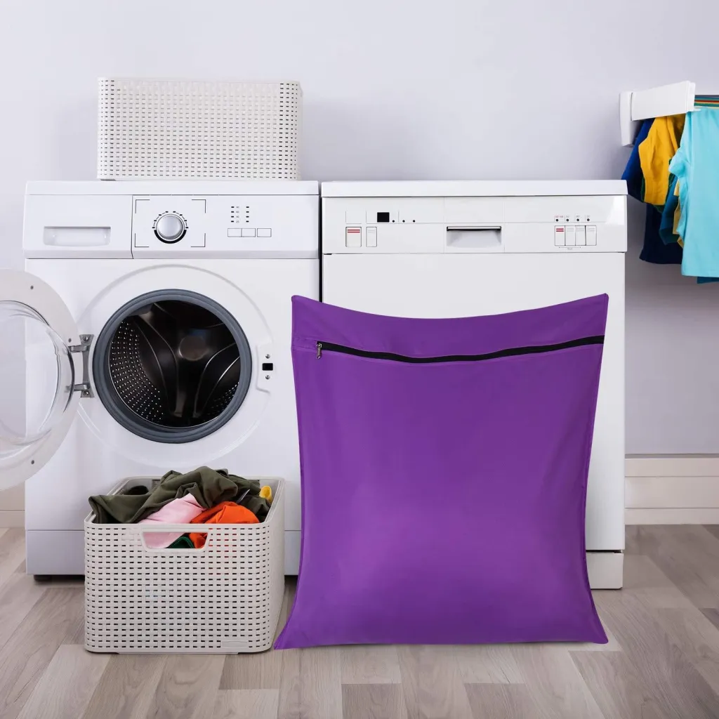 Polyester Protective Laundry Bag Safe Hair Removal Clothing Classification Cleaning Bag - Purple