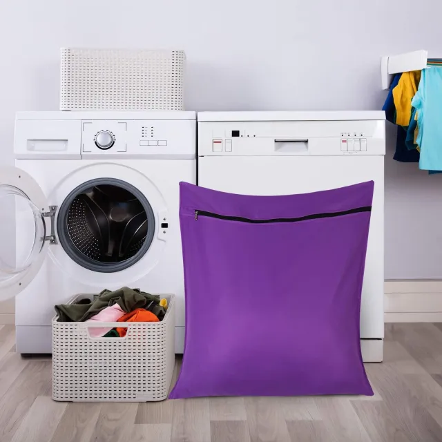 Polyester Protective Laundry Bag Safe Hair Removal Clothing Classification Cleaning Bag Purple - Shop at LoveMi