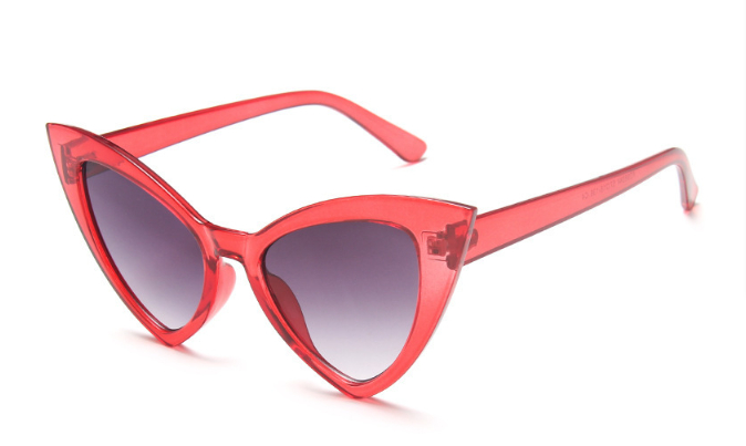 Women's Personalized Cat Eye Sunglasses Large Frame Vintage Sunglasses Sexy Catwalk Glasses Red - Shop at LoveMi