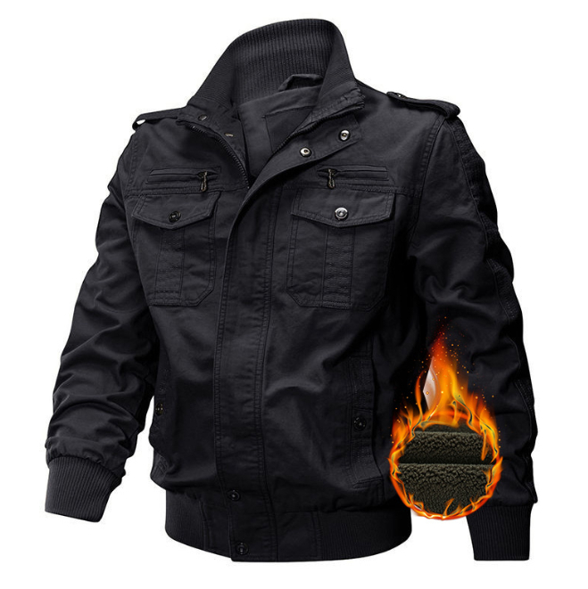 Men's plus fleece casual jacket