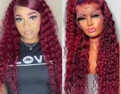 Lace Small Roll Wig Sheath African Ladies - Wine Red - View 1