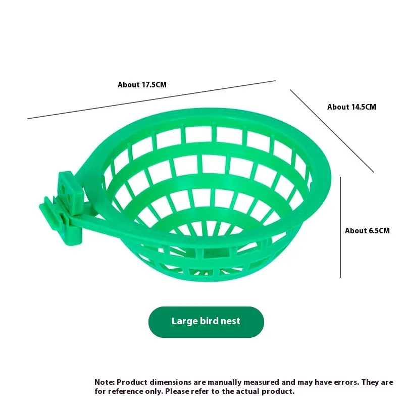 Bird Nest Plastic Material Easy To Clean And Split - Green Plastic Large