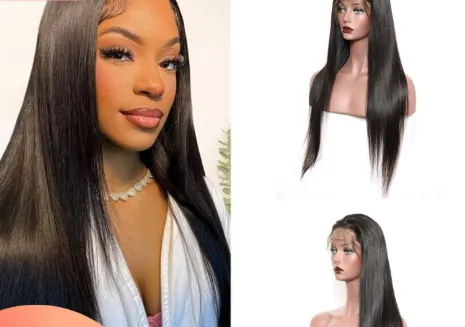 Front Lace Human Hair Wig Natural Color - Shop at LoveMi