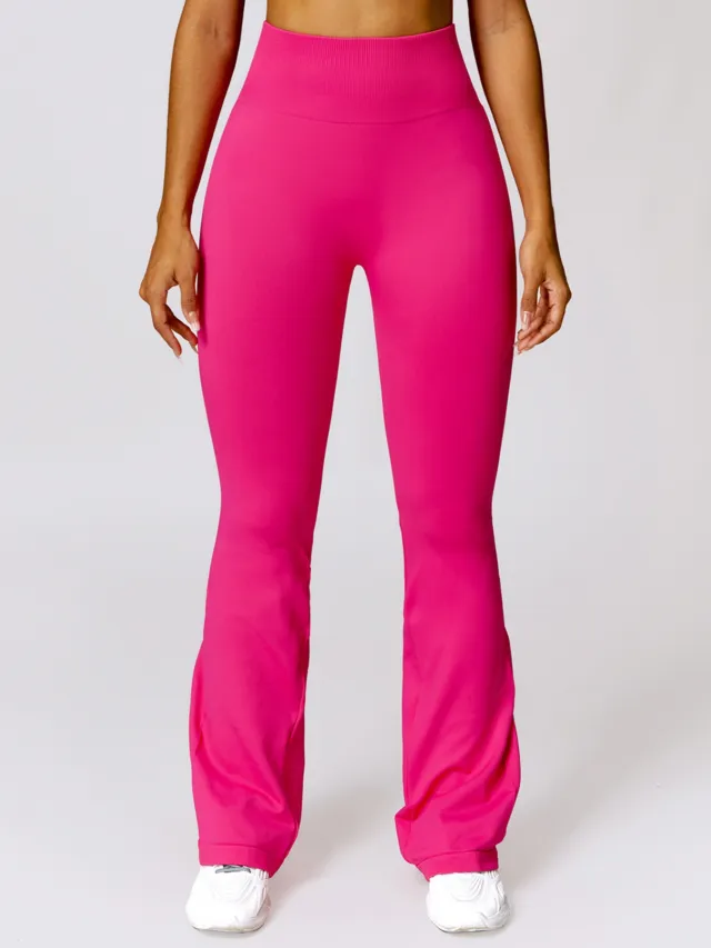 Women's Fashion Casual Sports Pants Yoga Pants Rose Red - Shop at LoveMi