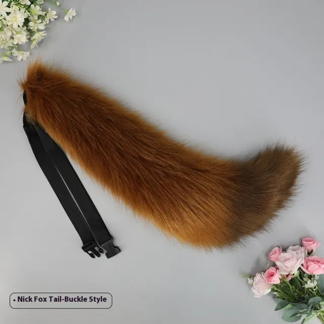 Simulation Animal Ears Hair Accessories Plush Headband Nick Fox Tail Buckle - Shop at LoveMi