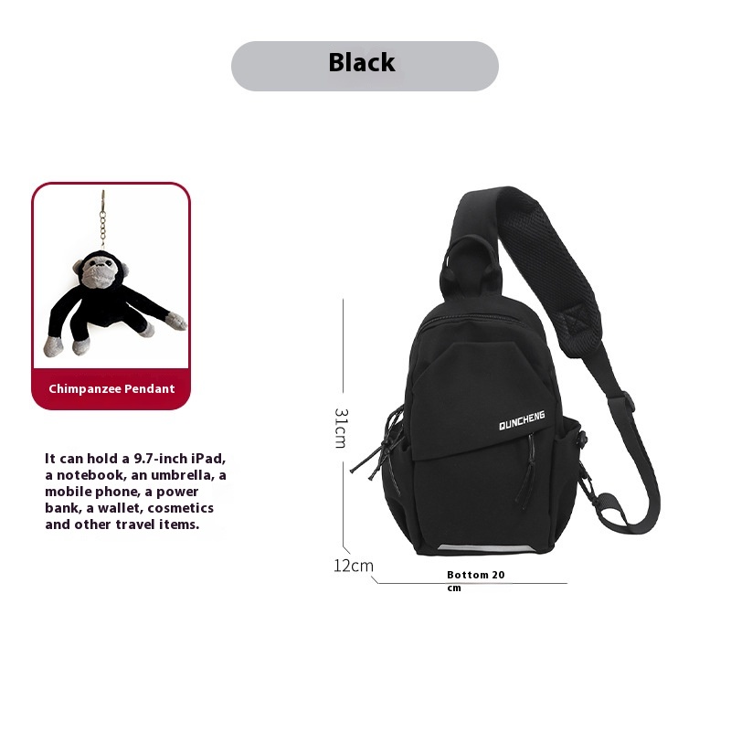 Black Ribbon Gorilla Pendant