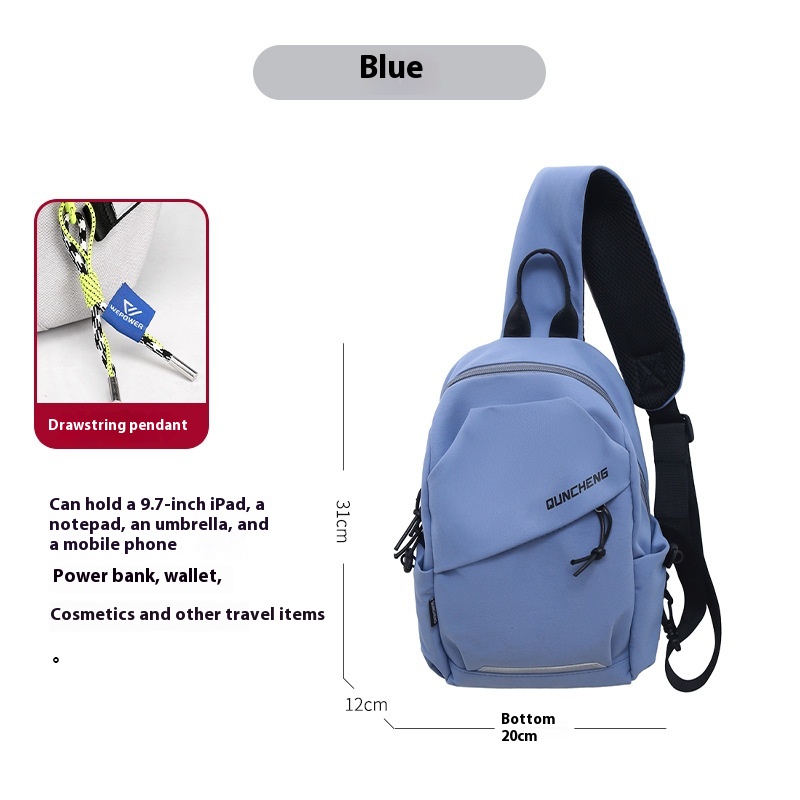 Blue With Drawstring Pendant