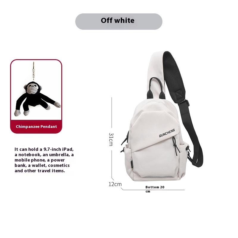 Beige Ribbon Gorilla Pendant