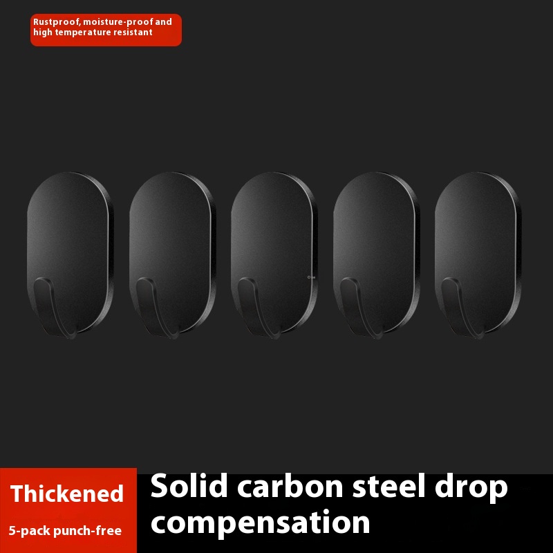 Hook Punch-free Kitchen Bathroom Behind The Door Traceless Load Bearing Stainless Steel