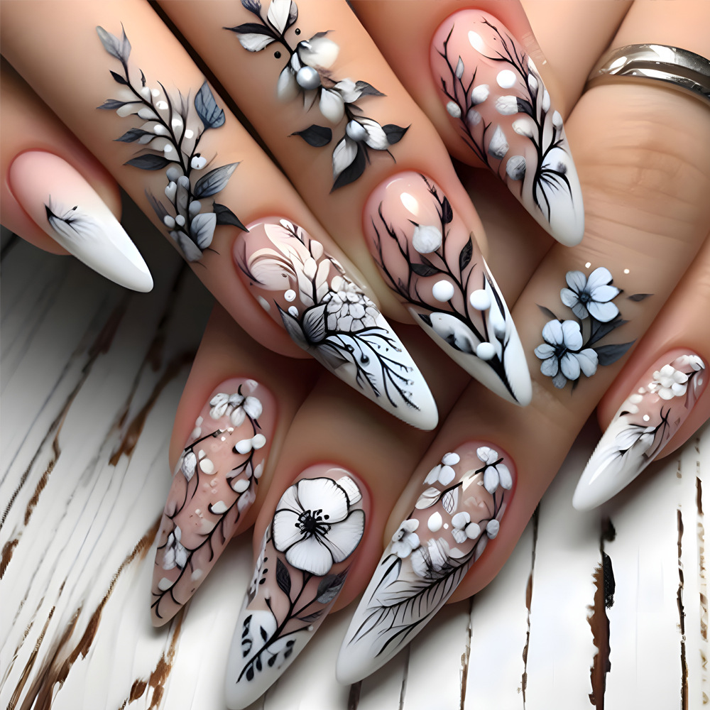 Women's Fashion Simple Long Nail Patch