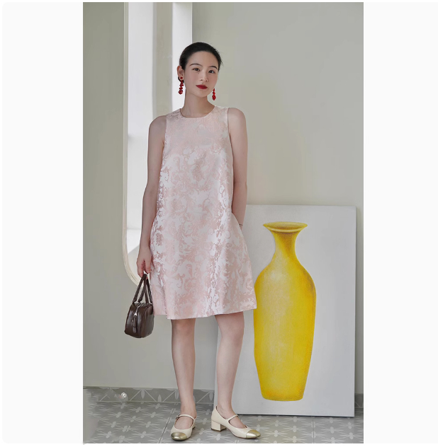 New Chinese Style Retro Sleeveless Vest Skirt Loose Mid-length