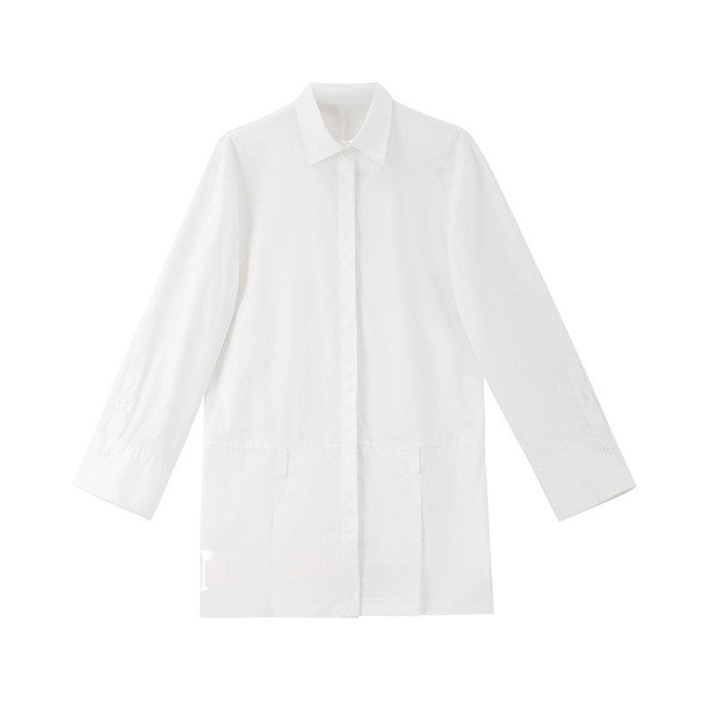 Multiple Wear Younger Skirt Shirt Blue Long Sleeved Dress Women