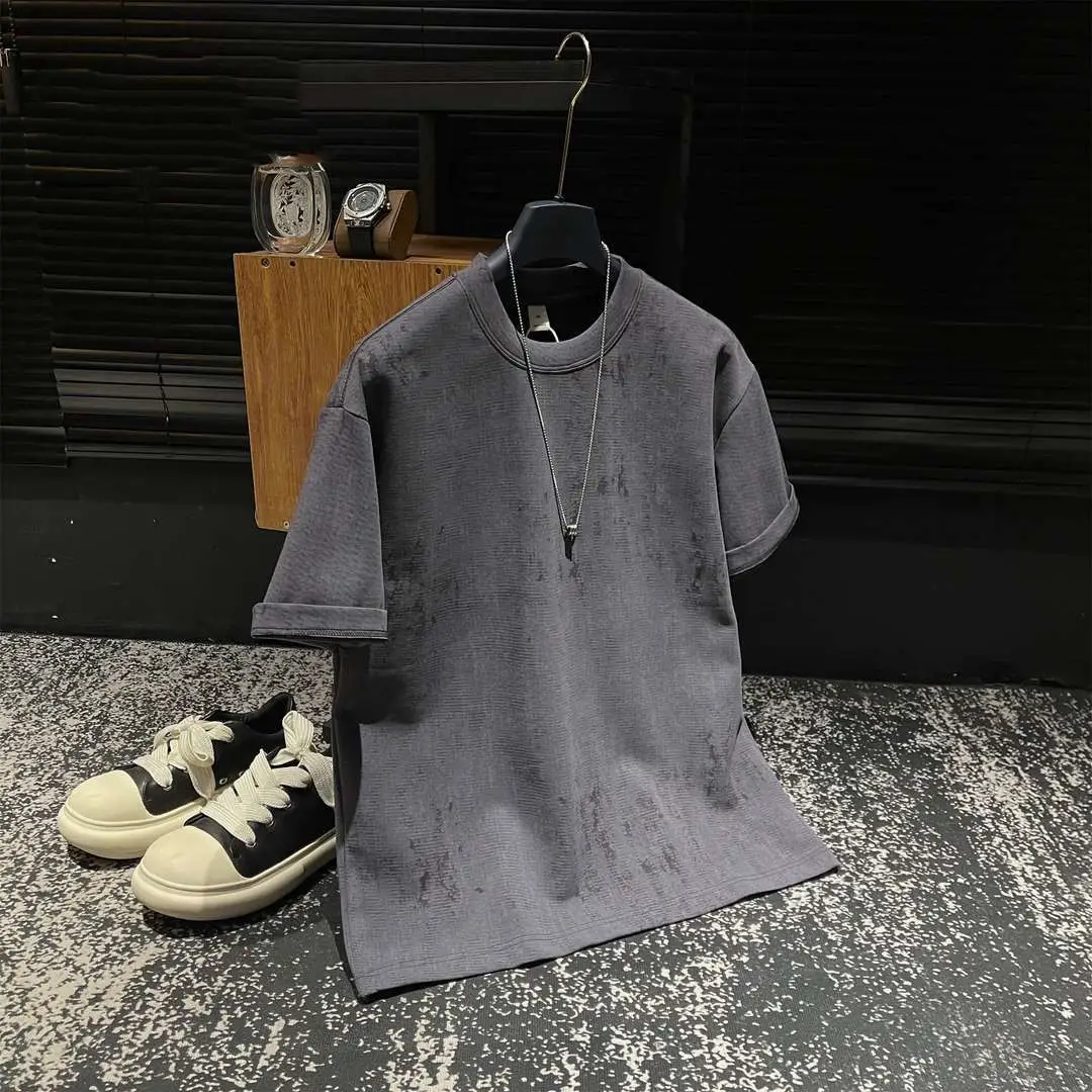Fashion Men's Short Sleeve Casual Round Neck T-shirt