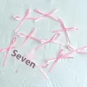 Pink Bow Small Size 10Pcs