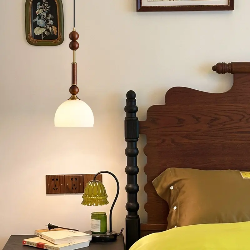 Chinese Style French Bedside Small Droplight Retro