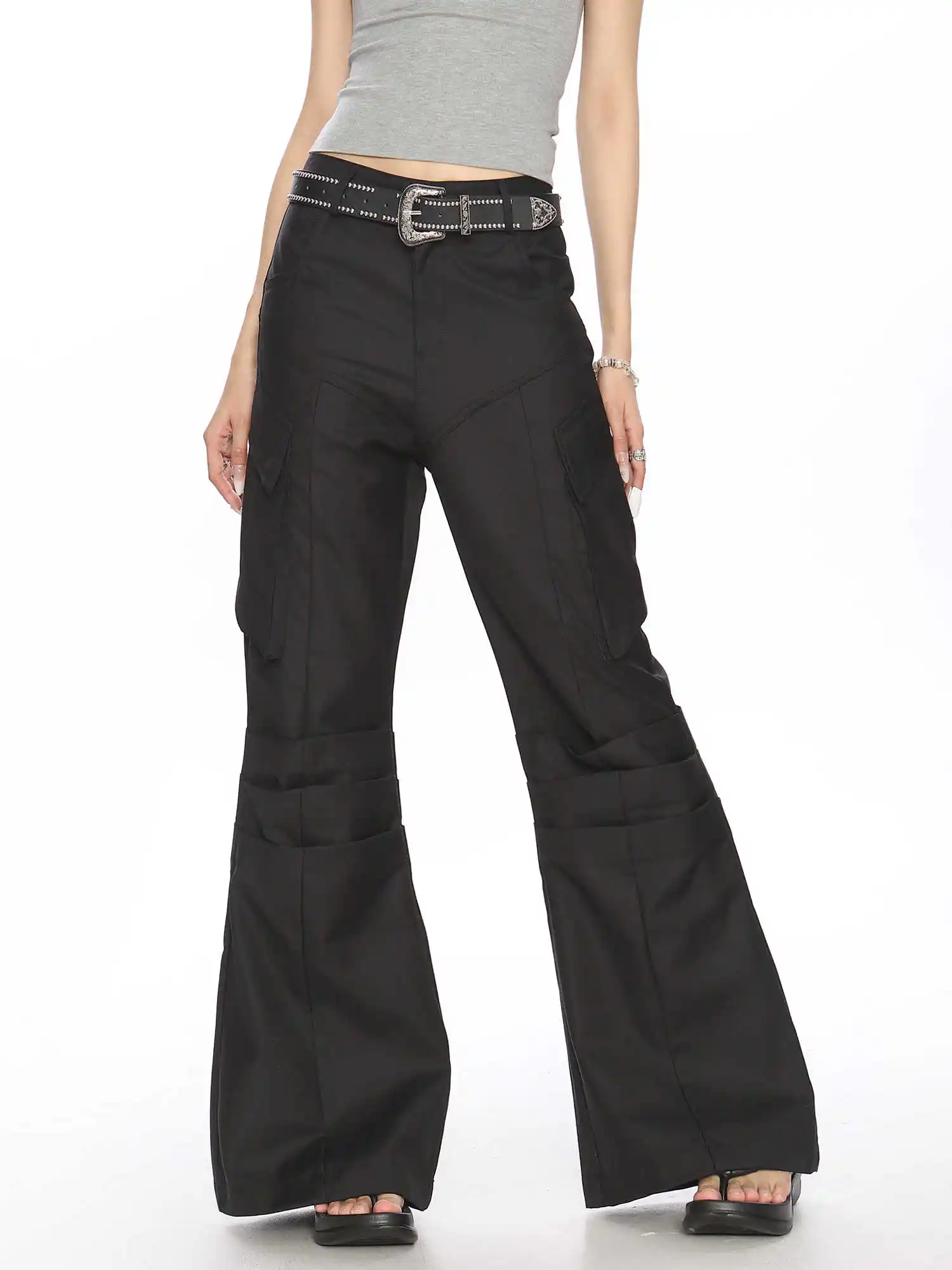 High-grade Pleated Multi-pocket Paratrooper Pants