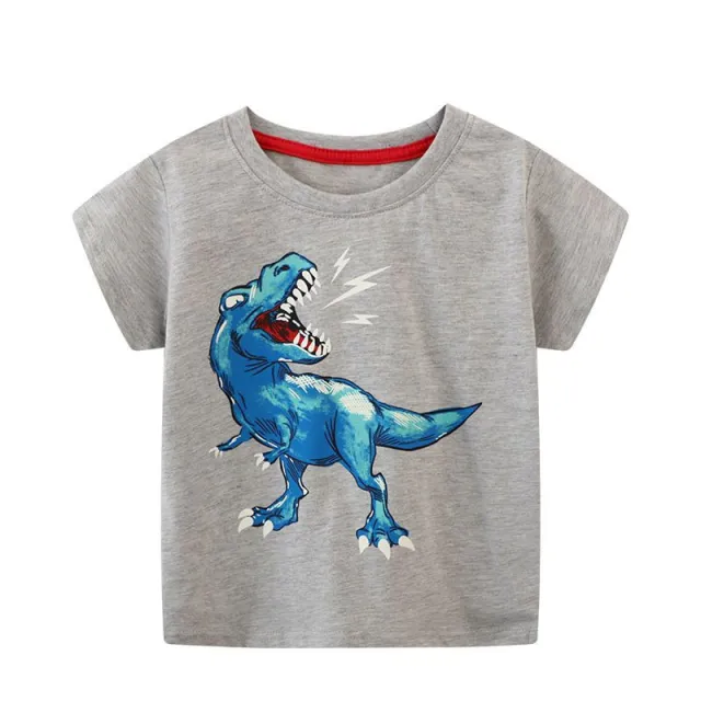 Children's Luminous Shark Pattern Short sleeved T shirt 67251Style - Shop at LoveMi