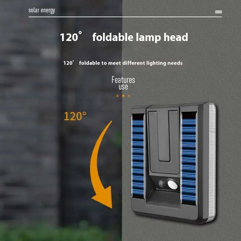Intelligent Outdoor Foldable Solar Wall Lamp Lighting