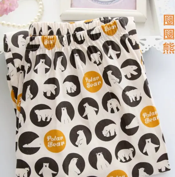 Pajama Pants Pure Cotton Cartoon Large Size Casual Simple Loose And Cute Home Pants Women Circle Bear Xxl - Shop at LoveMi
