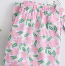 Elegant Green Leaf Pink Floral