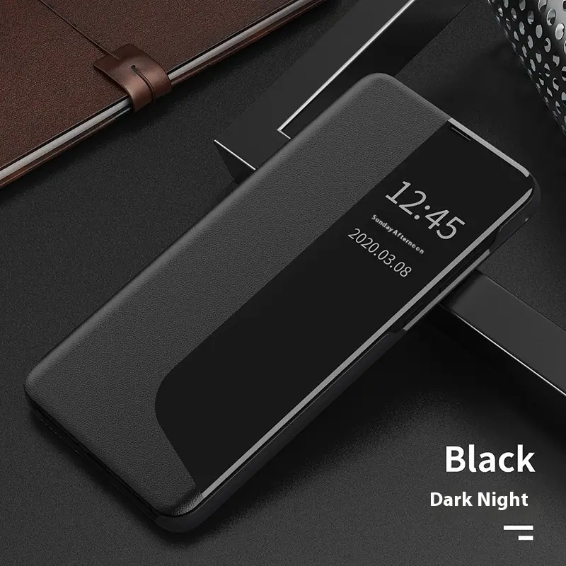 Side Window Magnetic Light And Drop-resistant Flip Bracket Phone Case