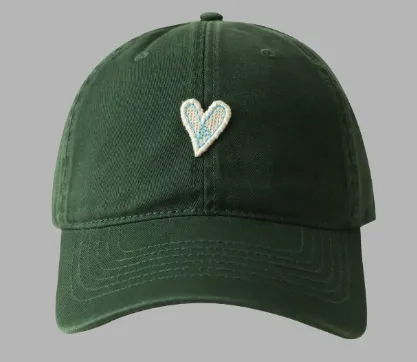 Retro Sweet Big Head Circumference Soft Peaked Cap Army Green - Shop at LoveMi