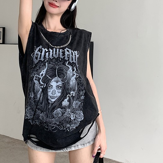 Summer Mid-length Loose Slimming Top