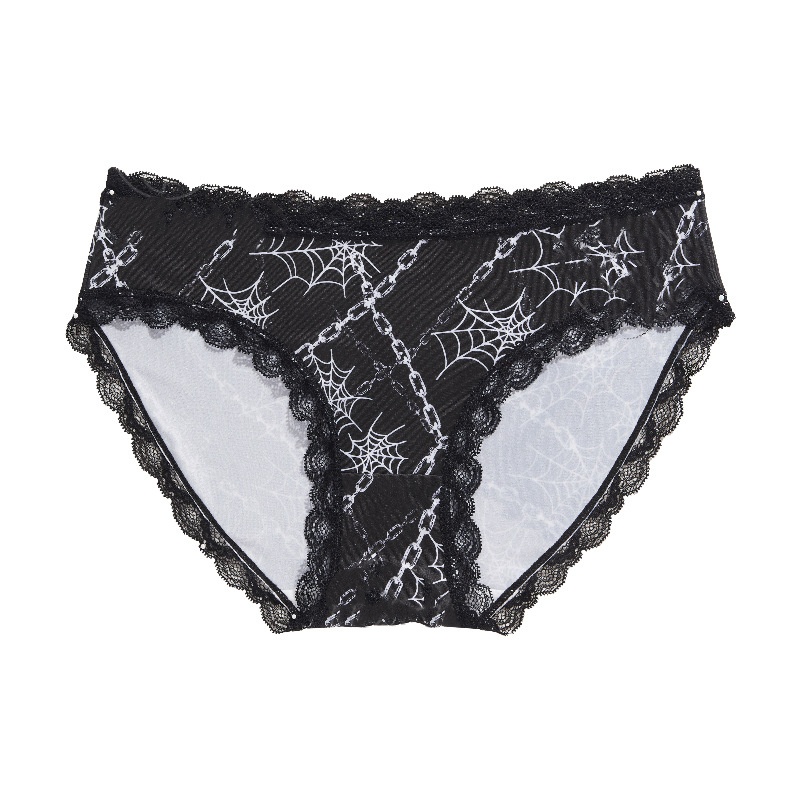 Spider Web Goth Panty Womens
