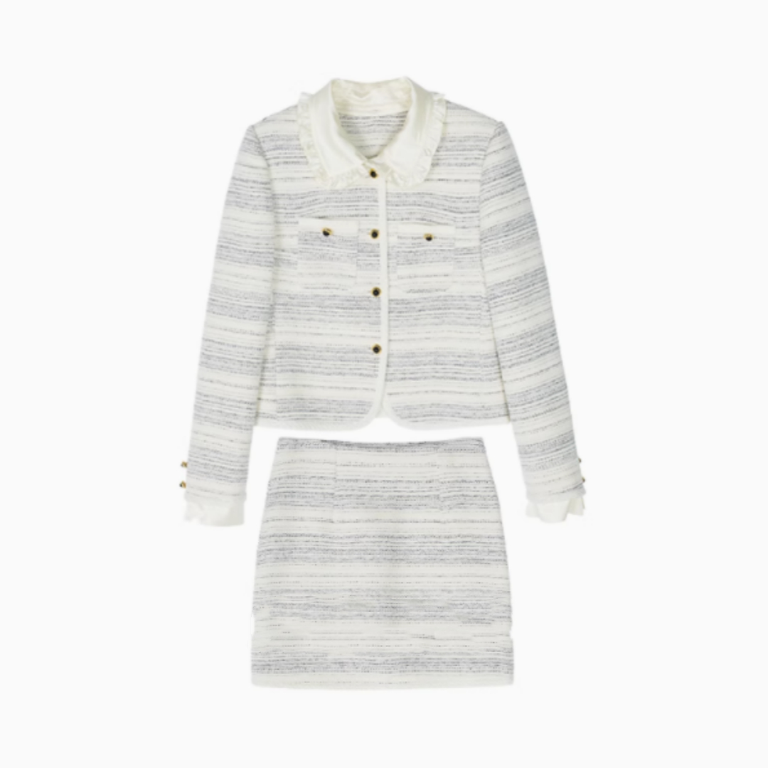 Women's Gradient Doll Collar Temperament Classic Style Two-piece Set