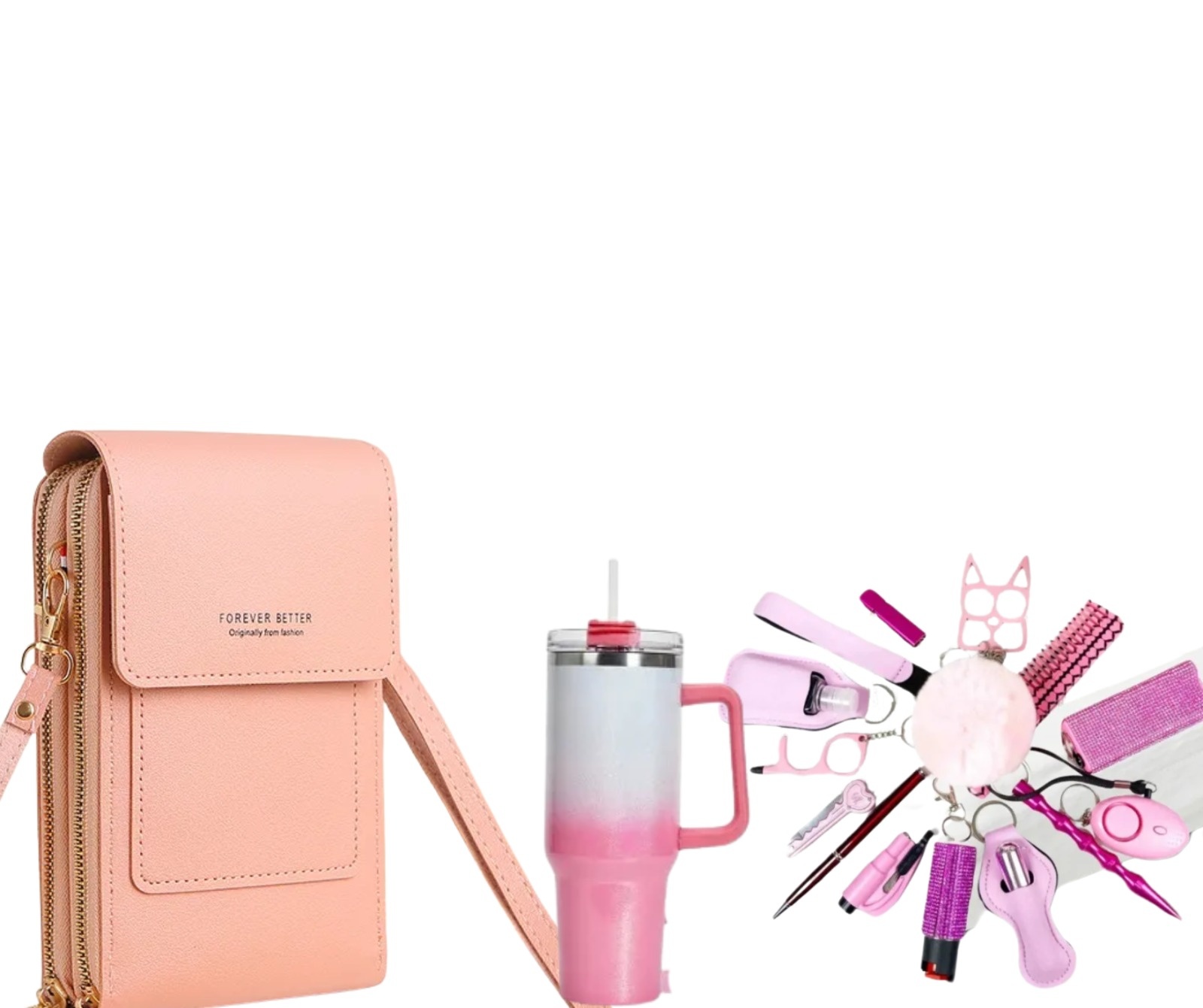 Viral Cellphone Purse Safety Set With Tumbler