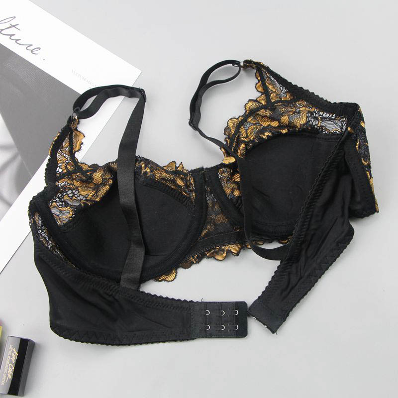 Vampire Bra Black Red Floral Lace