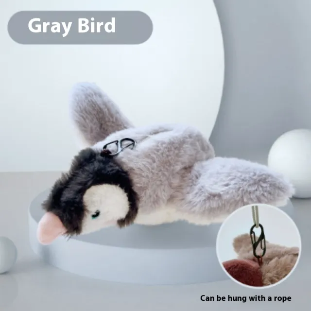 Pet Plush Bite Resistant Toy Patting, Shaking, Bird Shaking, Electric Light Gray - Shop at LoveMi