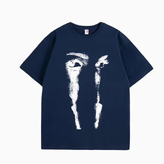 American Retro Cotton Short Sleeve Dark Blue - Shop at LoveMi