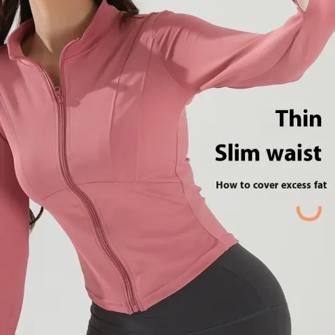 Stand Collar Jacket Thin Fitness Top Yoga Clothes Long