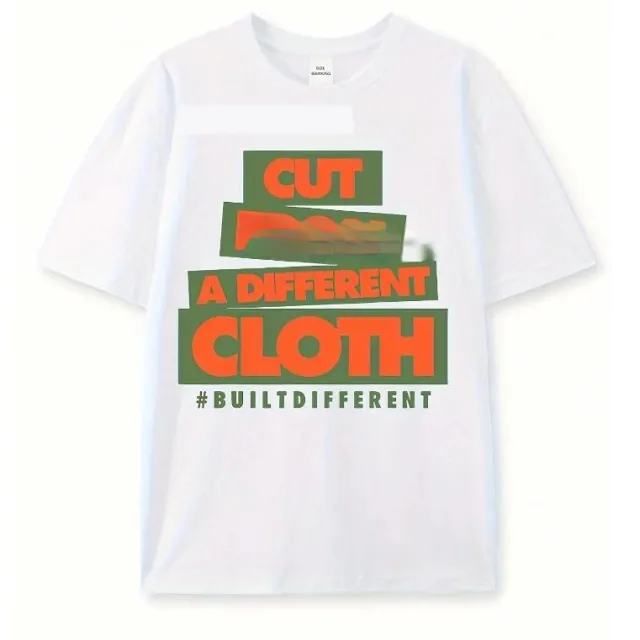 Design Printed Letter American Short Sleeve T shirt White - Shop at LoveMi