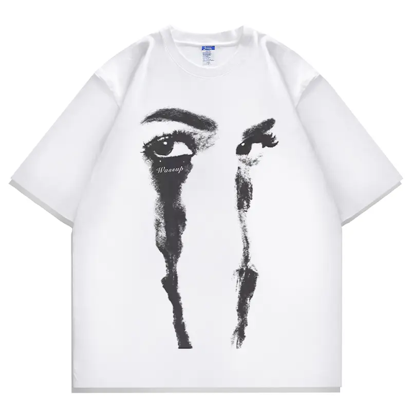 American Hip Hop China-Chic Brand Cotton Short Sleeve Boys' Vintage Loose Top
