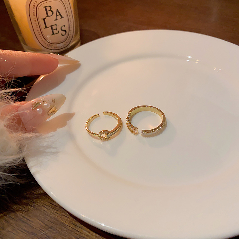 Light Luxury Minority High-grade Simple Zircon Ring