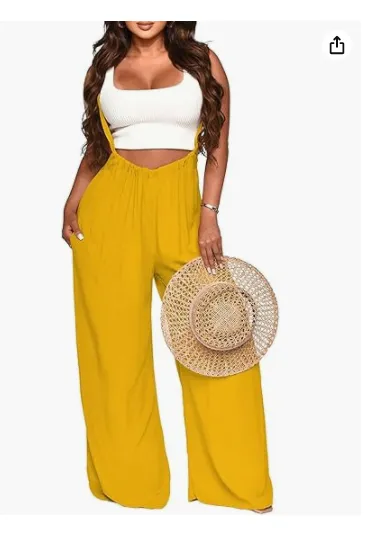 Women's Jumpsuit Casual Loose Sleeveless 2 Style - Shop at LoveMi