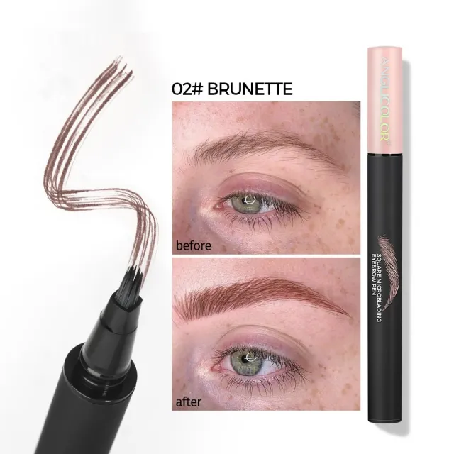 Multi fork Liquid Eyebrow Pencil Wild Eyebrow Waterproof And Sweat proof O2 Brunette - Shop at LoveMi