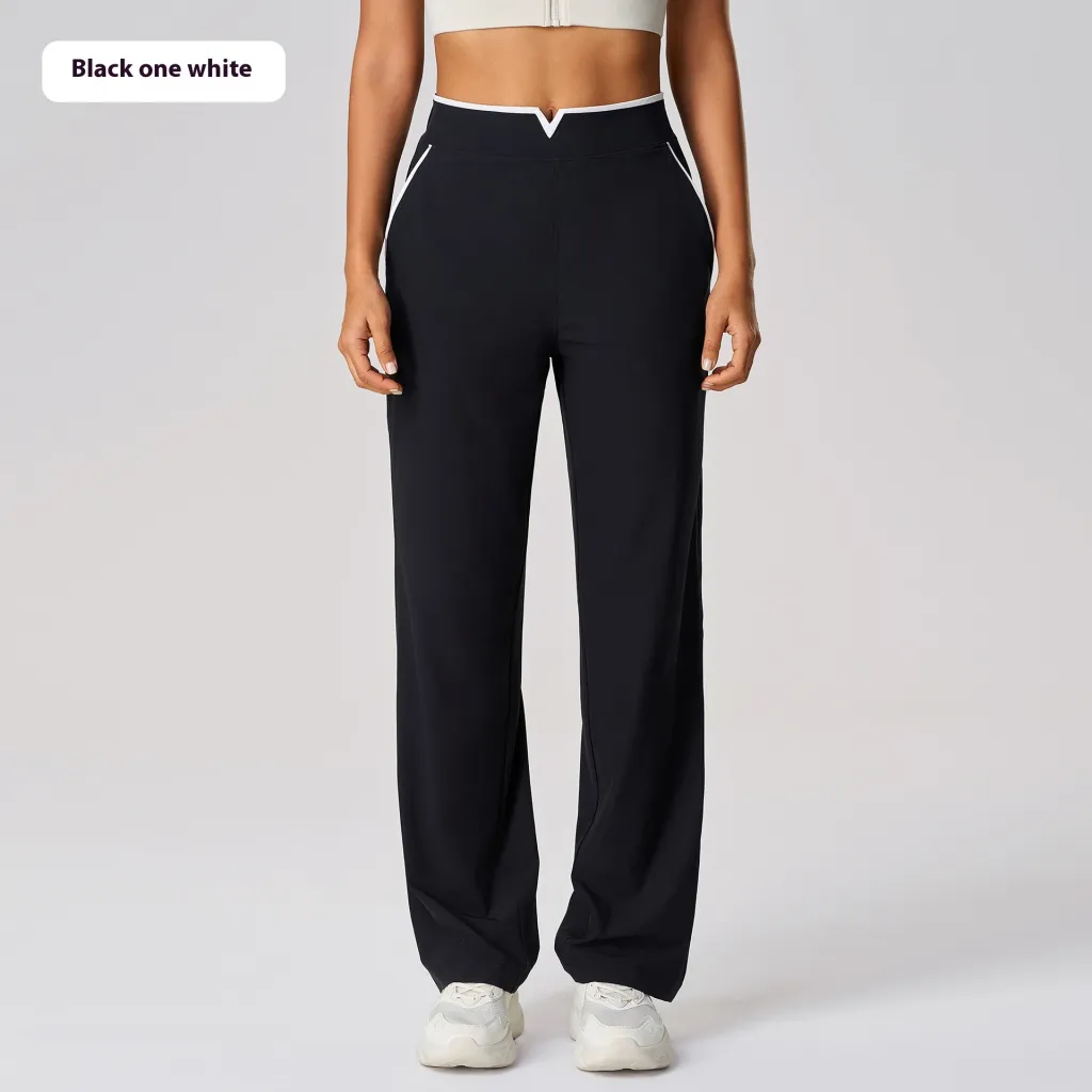 Casual Versatile Yoga High Waist Drooping Wide-leg Pants - White
